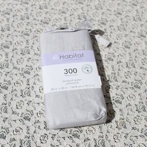 Habitat Set of 2 Organic Pillowcases 300 Thread Count Gray Grey